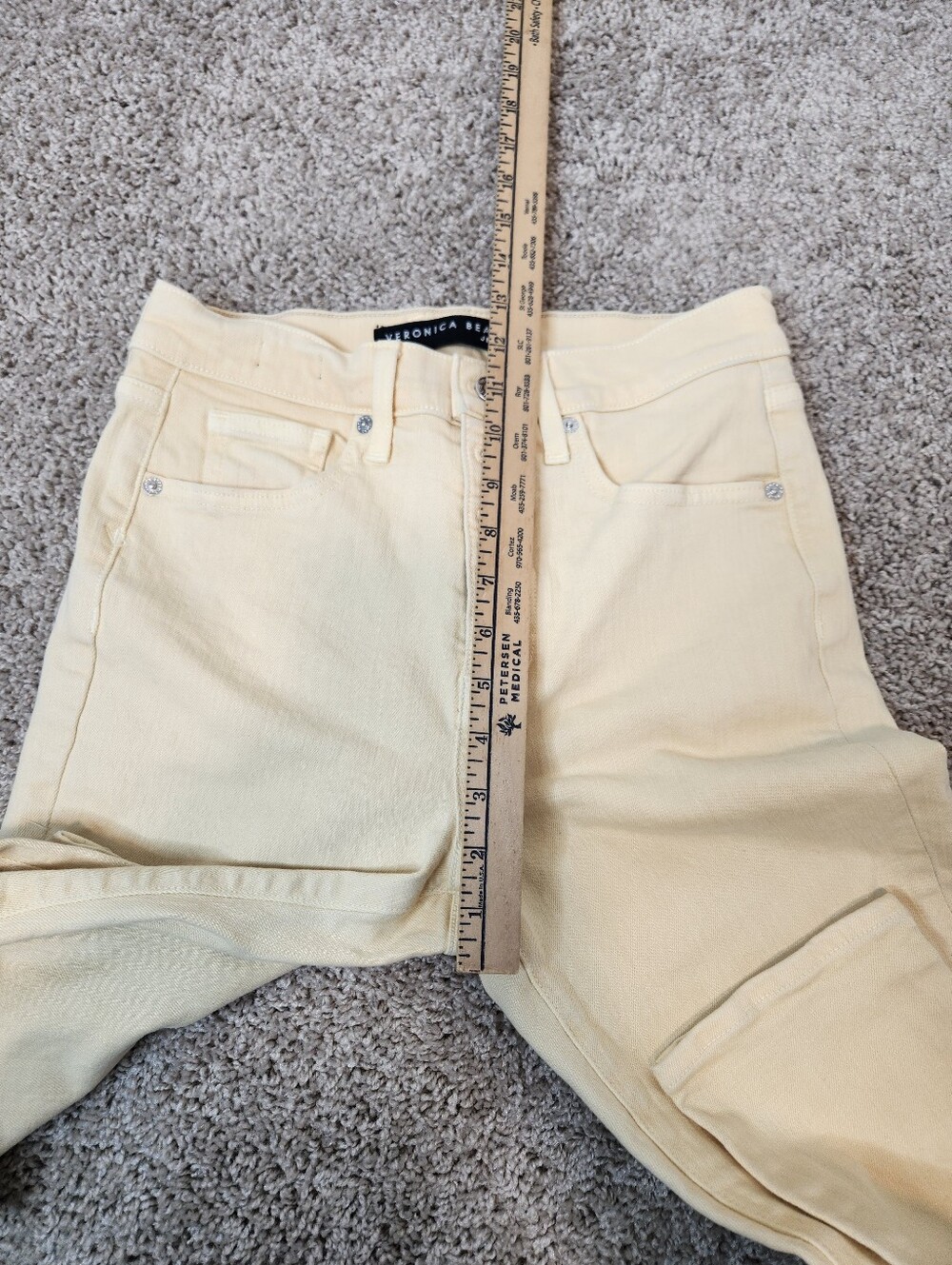 Veronica Beard Maera High Rise Skinny Jean In Mustard Size 28/6 - Picture 7 of 8